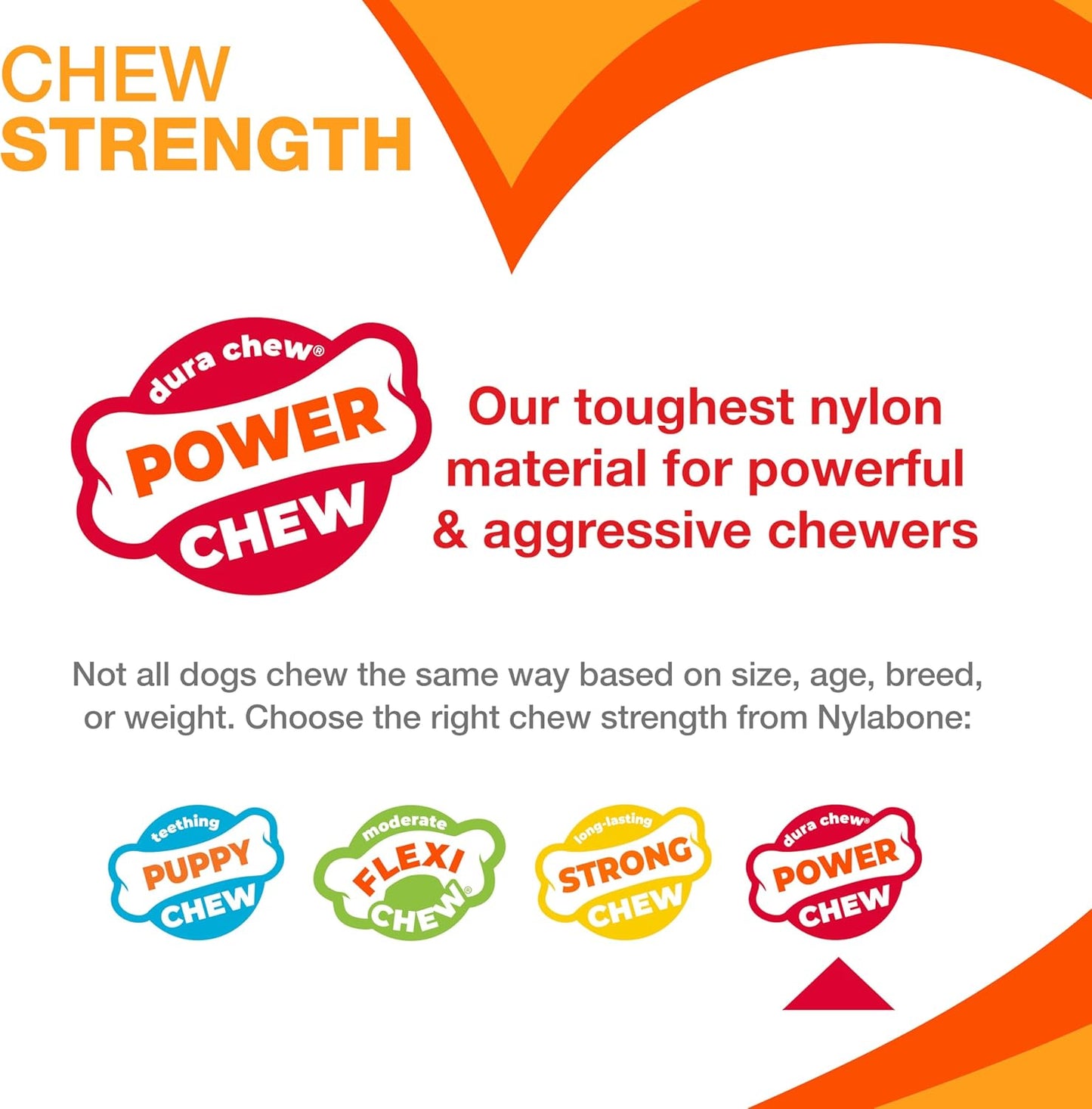 Original Bone Power Chew Toy for Dogs, Durable Dog Toys for Aggressive Chewers, Basted Blast Bacon & Chicken Flavor, Medium - up to 35 Lbs, 2 Pack