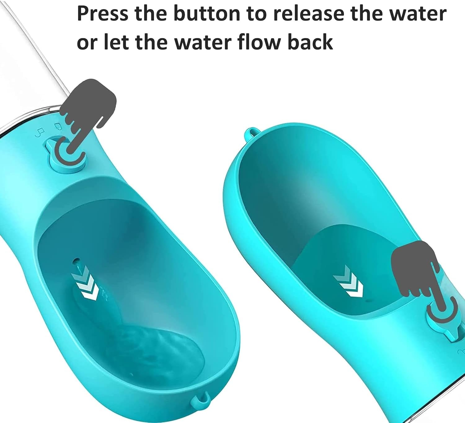 Dog Water Bottle, Leak Proof Portable Pet Water Bottles for Dogs, Puppy Water Dispenser with Drinking Feeder for Travel (19Oz New Version)