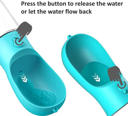 Dog Water Bottle, Leak Proof Portable Pet Water Bottles for Dogs, Puppy Water Dispenser with Drinking Feeder for Travel (19Oz New Version)